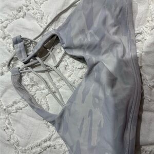 Lululemon Athletica Light Gray Camouflage Sports Bra